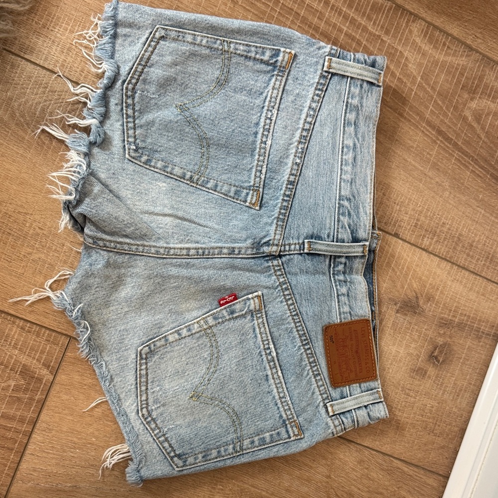 Levi's Women's Faded Blue Jean Shorts